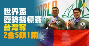 第19屆世界盃壺鈴錦標賽28日至30日在印度首都區德里舉辦，台灣選手曾詠麟（圖左）與胡家維參加，共摘下2金5銀1銅，為國爭光。（圖／新聞合成圖）